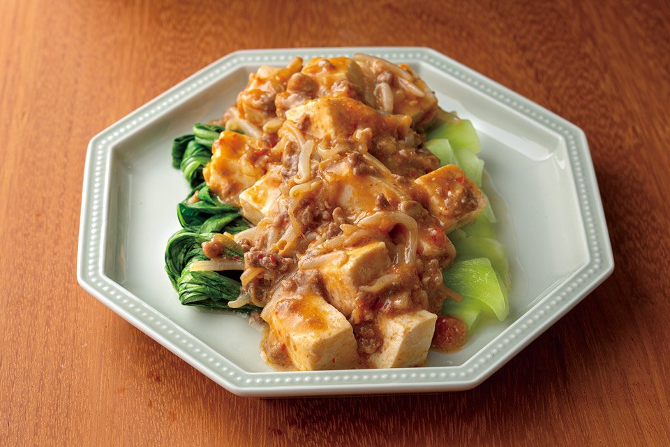 もやし入り麻婆豆腐