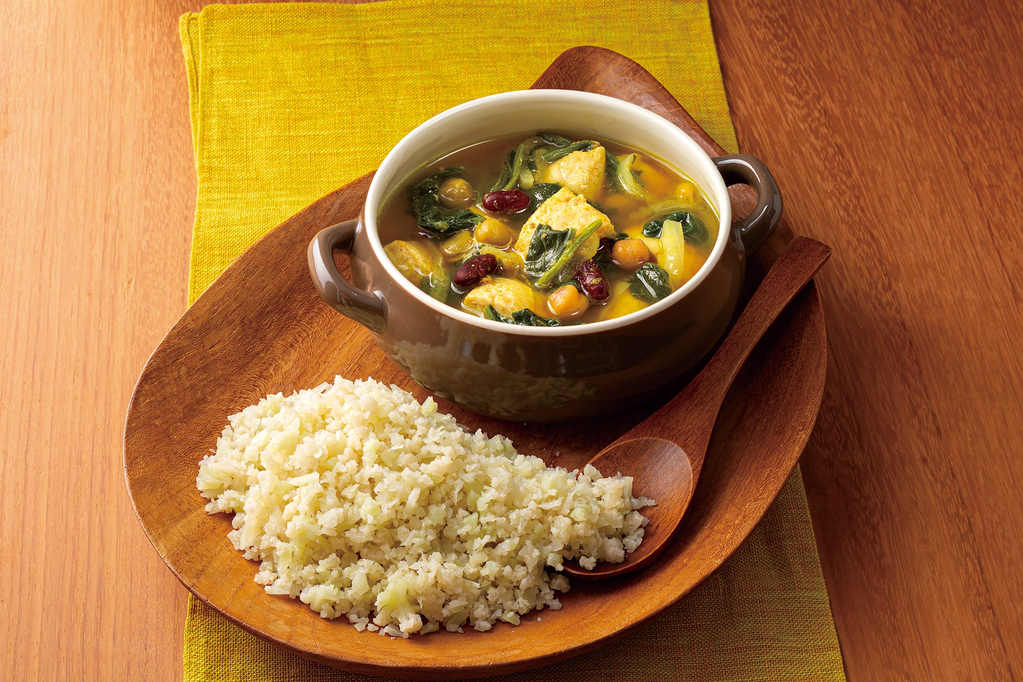 カリフラワーライスとカレースープ